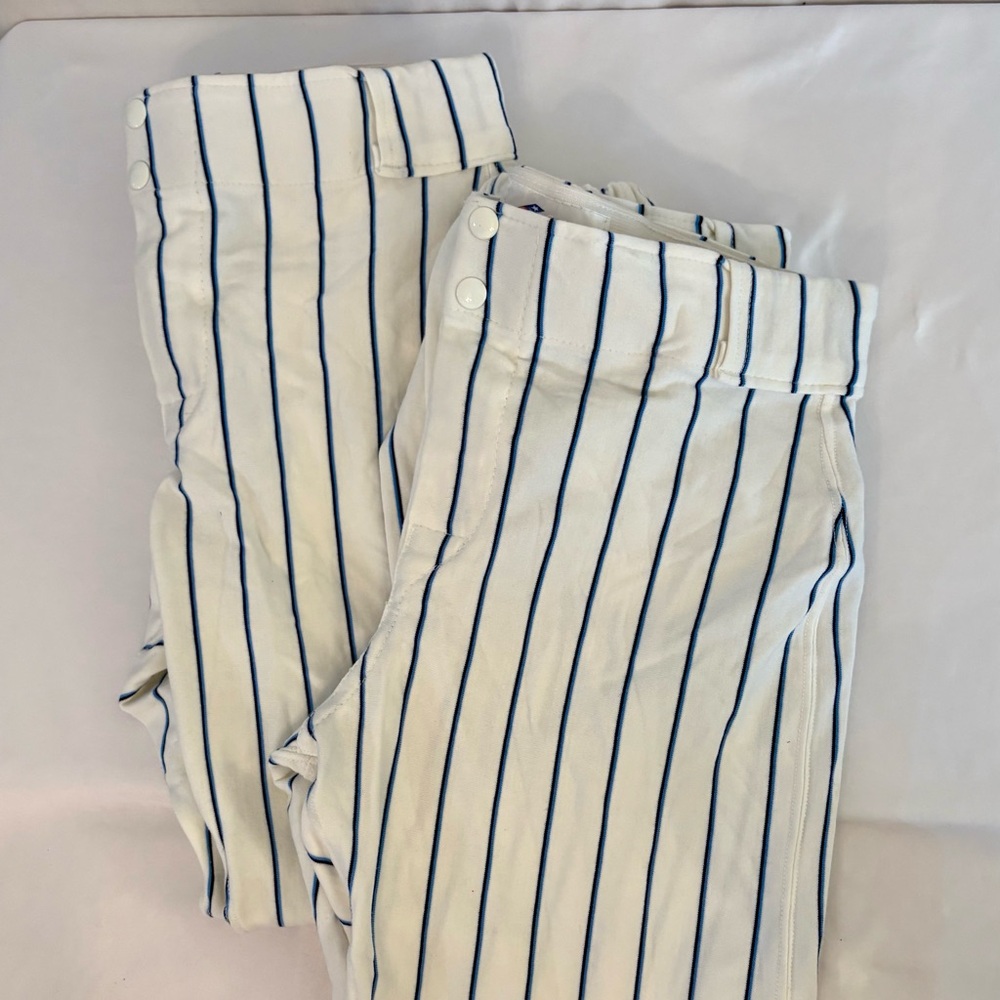 VTG 2 Pairs Southland Athletic Blue & Black Pin Stripe Baseball Pants Youth 2X